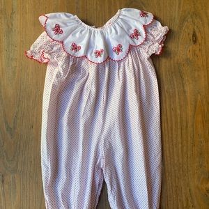 Shrimp and Grits Girls Christmas Romper
